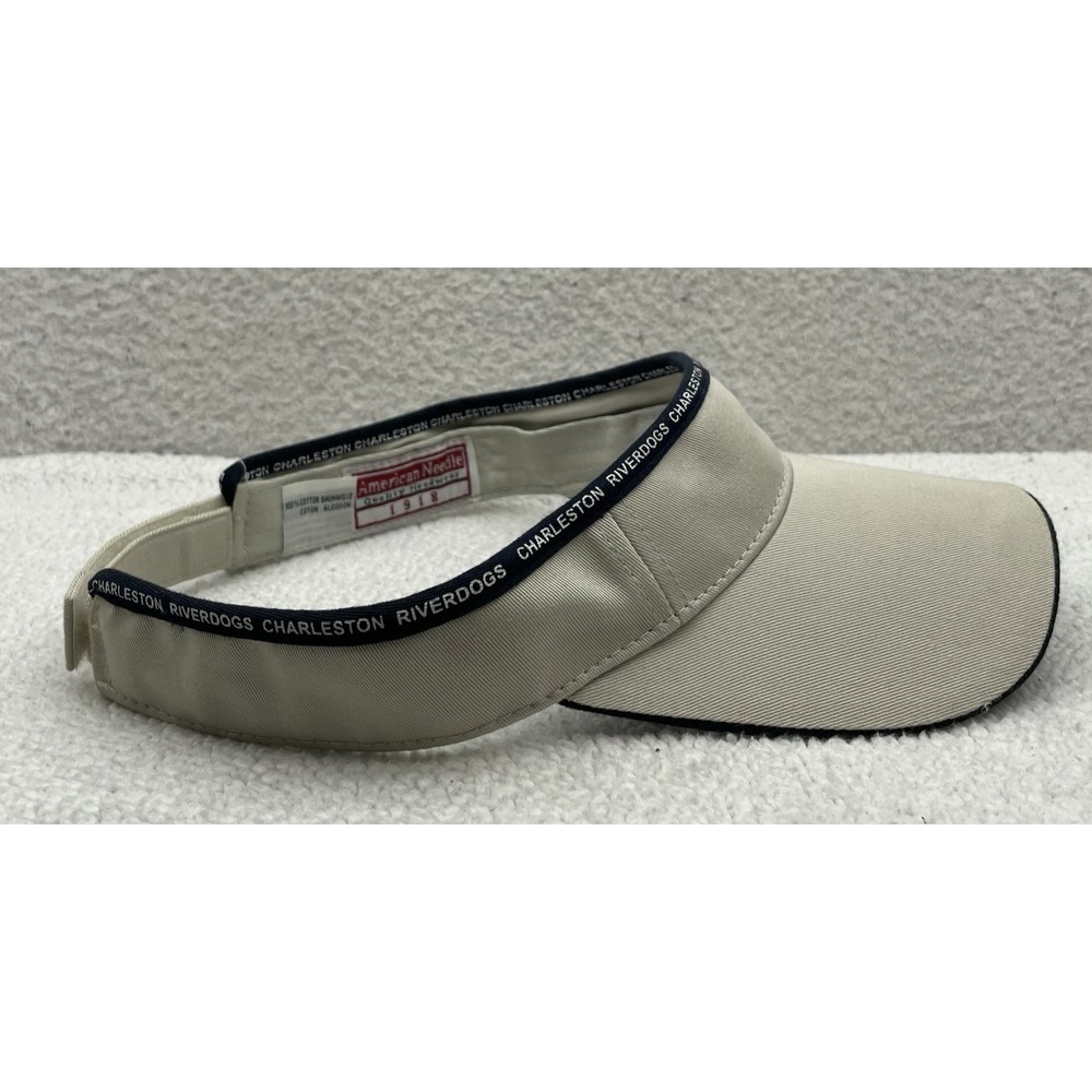 American Needle Charleston Riverdogs Visor Mens Beige MILB Charlie Hook Loop - Picture 4 of 7